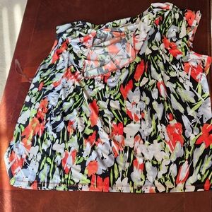 Jones Studio Floral Sleeveless Blouse 3X